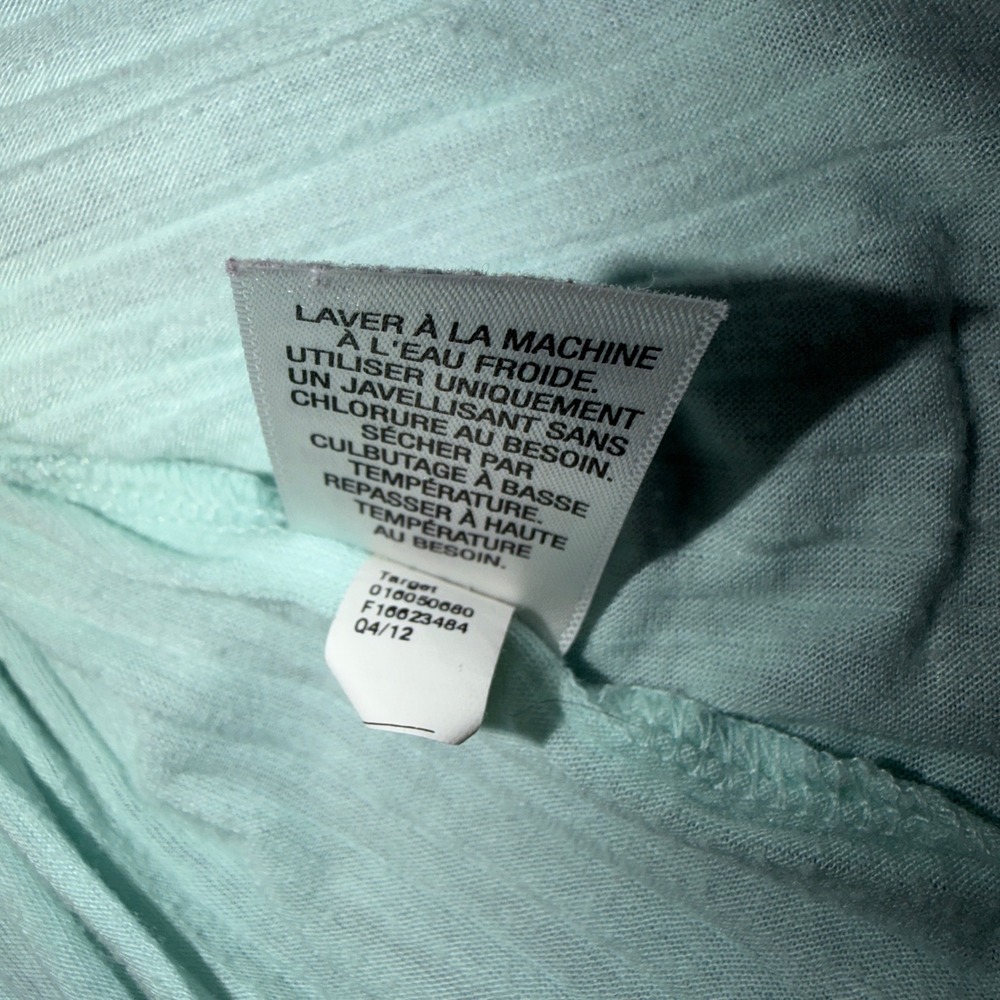 141 Mossimo Peplum Tank Top XL Mint Green Pleated Babydoll Sleeveless - Picture 3 of 5